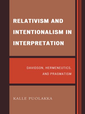 cover image of Relativism and Intentionalism in Interpretation